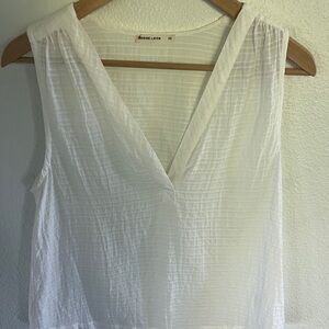 Marine Layer Tory Tank in white shadow stripe XS